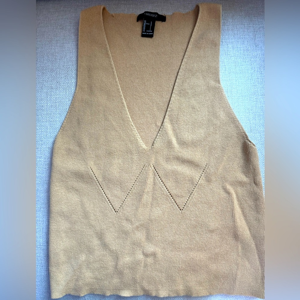 Forever 21 Large knit V-neck tank top.